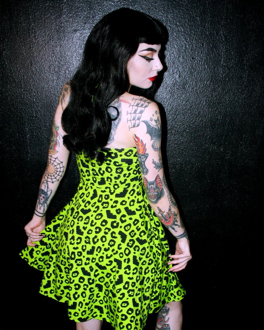 SOURPUSS BATTY LEOPARD HALTER DRESS What's New 8 SOURPUSS BATTY LEOPARD HALTER DRESS What's New