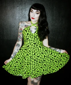 SOURPUSS BATTY LEOPARD HALTER DRESS What's New 15 SOURPUSS BATTY LEOPARD HALTER DRESS What's New