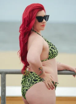 What's New SOURPUSS BATTY LEOPARD SCRUNCH BIKINI