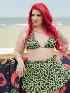 What's New SOURPUSS BATTY LEOPARD SCRUNCH BIKINI