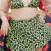 What's New SOURPUSS BATTY LEOPARD SWIM SKIRT