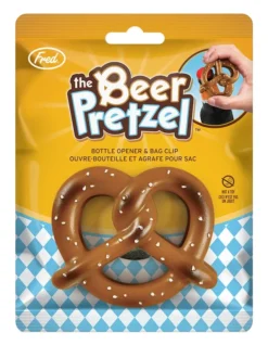 None Homewares BEER PRETZEL BOTTLE OPENER AND CLIP