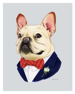 None BERKLEY FRENCH BULLDOG 5X7 PRINT