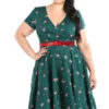 HELL BUNNY BETH 50'S DRESS GREEN Apparel