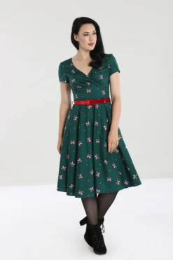 HELL BUNNY BETH 50'S DRESS GREEN Apparel 11 HELL BUNNY BETH 50'S DRESS GREEN Apparel
