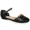 Bettie Page Shoes BETTIE PAGE BETSY BUCKLE FLATS BLACK
