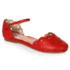 Bettie Page Shoes BETTIE PAGE BETSY BUCKLE FLATS RED