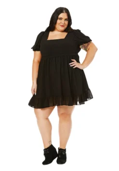 SOURPUSS CREAM PUFF DRESS BLACK Shop Sour+Plus
