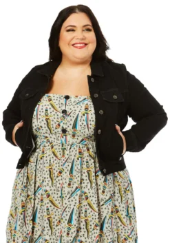 SOURPUSS ESSENTIAL STRETCH DENIM JACKET BLACK