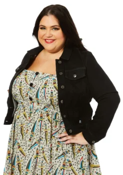 SOURPUSS ESSENTIAL STRETCH DENIM JACKET BLACK