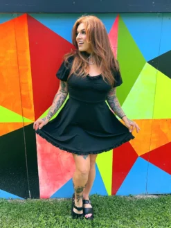 What's New SOURPUSS BETSY DRESS BLACK