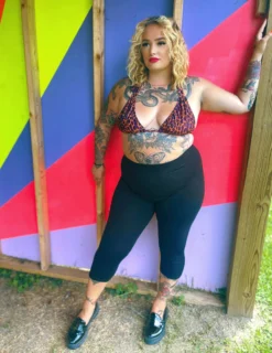 SOURPUSS KNIT CAPRIS BLACK