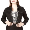 SOURPUSS ESSENTIAL STRETCH DENIM JACKET BLACK