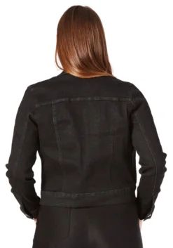 SOURPUSS ESSENTIAL STRETCH DENIM JACKET BLACK