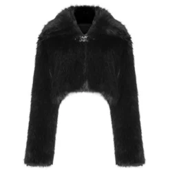 PunkRave Apparel PUNK RAVE FAUX FUR SHORT COAT