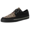 Footwear T.U.K. BLACK & LEOPARD VEGAN VLK SNEAKER