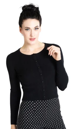 HELL BUNNY PALOMA CARDIGAN BLACK