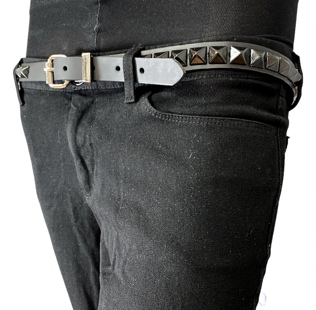 Funk Plus SINGLE ROW BLACK PYRAMID STUD BELT Shop Sour+Plus 5 Funk Plus SINGLE ROW BLACK PYRAMID STUD BELT Shop Sour+Plus