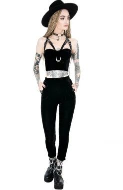 RESTYLE BLACK VELVET PANTS Shop Sour+Plus