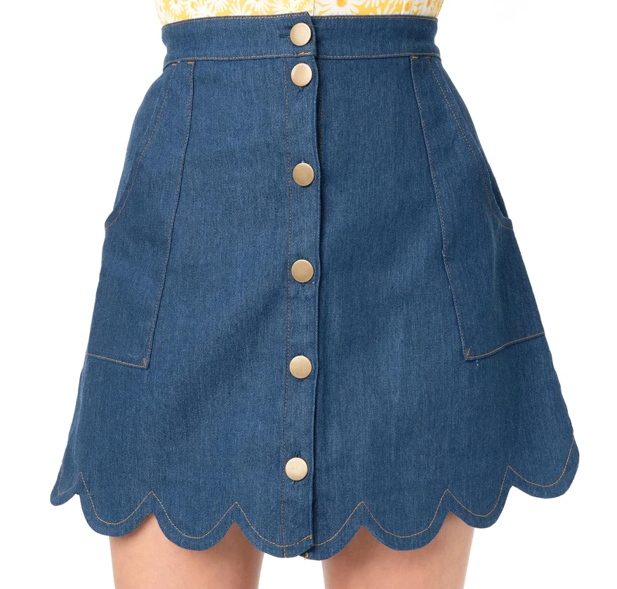 Apparel SMAK PARLOUR BLUE DENIM CAMPUS MINI SKIRT 3 Apparel SMAK PARLOUR BLUE DENIM CAMPUS MINI SKIRT