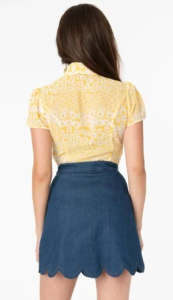 Apparel SMAK PARLOUR BLUE DENIM CAMPUS MINI SKIRT