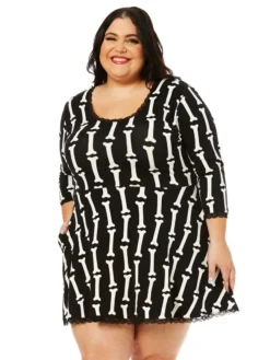 SOURPUSS MISS BONES LOW-BACK DRESS Shop Sour+Plus