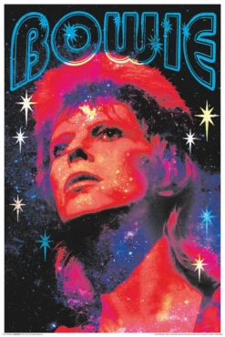 None DAVID BOWIE GLITTER BLACKLIGHT POSTER