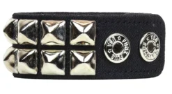 None CANVAS 2 ROW PYRAMID BRACELET Back In Stock