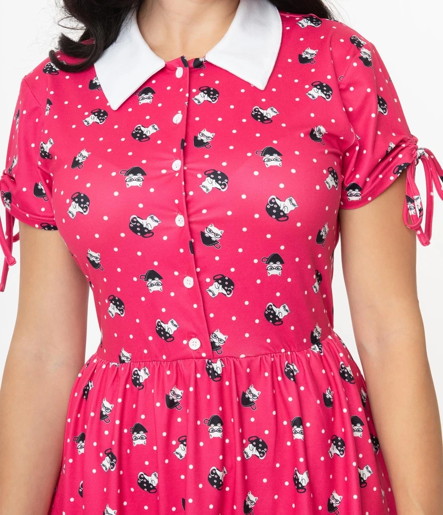 Shop Sour+Plus UNIQUE VINTAGE RETRO STYLE TEACUP CATS BRADY DRESS 4 Shop Sour+Plus UNIQUE VINTAGE RETRO STYLE TEACUP CATS BRADY DRESS