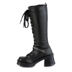 DEMONIA BRATTY LACE UP/ZIPPER KNEE HIGH BOOTS Footwear 8 DEMONIA BRATTY LACE UP/ZIPPER KNEE HIGH BOOTS Footwear
