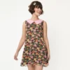 SMAK PARLOUR BROWN & PINK TULIP PRINT MINI DRESS What's New
