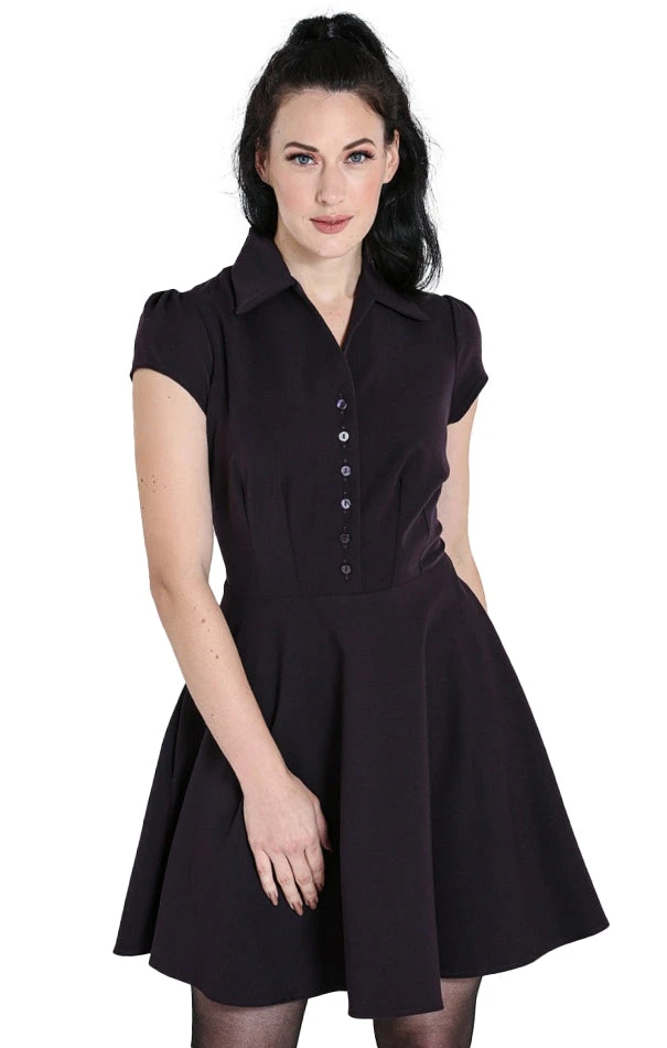 HELL BUNNY CARLIE MINI DRESS PURPLE 6 HELL BUNNY CARLIE MINI DRESS PURPLE