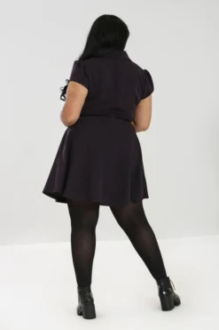 HELL BUNNY CARLIE MINI DRESS PURPLE 10 HELL BUNNY CARLIE MINI DRESS PURPLE