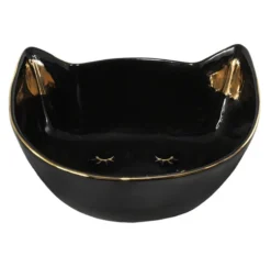 None Homewares BLACK CAT CERAMIC BOWL