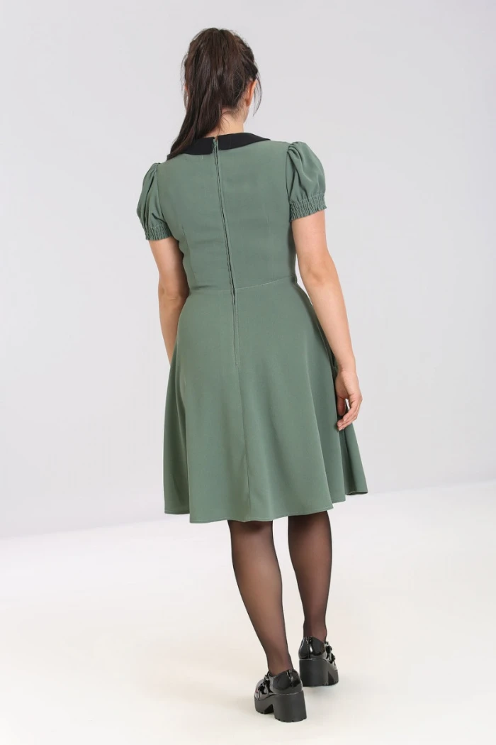 Shop Sour+Plus HELL BUNNY CATHERINE MID DRESS GREEN 6 Shop Sour+Plus HELL BUNNY CATHERINE MID DRESS GREEN