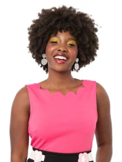 SMAK PARLOUR CHARMED SLEEVELESS SCALLOP TOP PINK Apparel