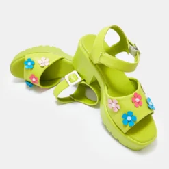Koi Footwear KOI FLOWER GARDEN CHUNKY SANDALS GREEN What's New