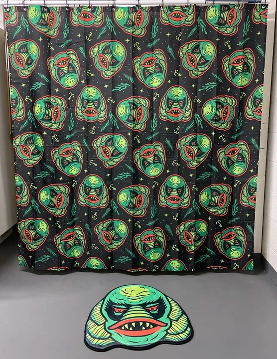 SOURPUSS CREATURE SHOWER CURTAIN Haunted Homewares 3 SOURPUSS CREATURE SHOWER CURTAIN Haunted Homewares