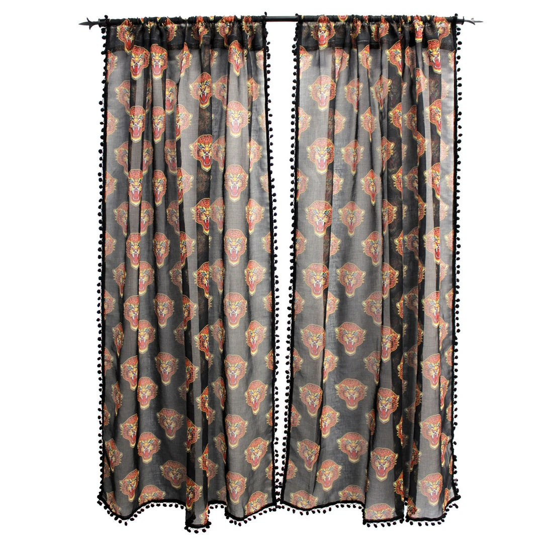 SOURPUSS JAGUAR WINDOW CURTAINS 3 SOURPUSS JAGUAR WINDOW CURTAINS