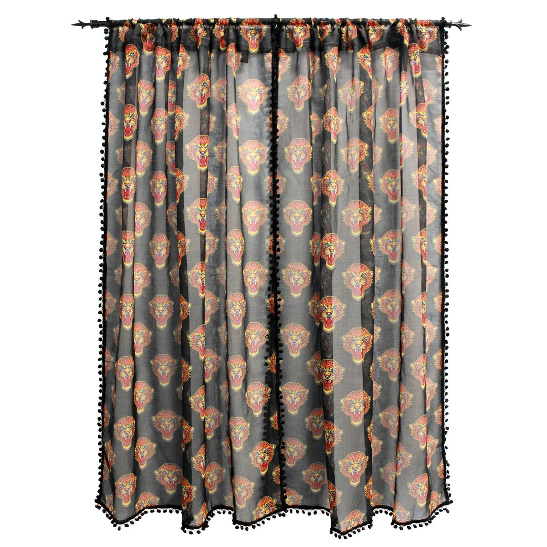 SOURPUSS JAGUAR WINDOW CURTAINS 4 SOURPUSS JAGUAR WINDOW CURTAINS