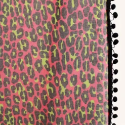 Haunted Homewares SOURPUSS PINK LEOPARD WINDOW CURTAINS