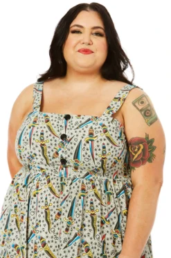 SOURPUSS DAGGERS GAUZY DRESS