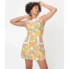 SMAK PARLOUR MUSTARD & PINK DAISY LIBERATED DRESS Shop Sour+Plus