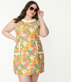 SMAK PARLOUR MUSTARD & PINK DAISY LIBERATED DRESS Shop Sour+Plus 11 SMAK PARLOUR MUSTARD & PINK DAISY LIBERATED DRESS Shop Sour+Plus