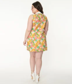 SMAK PARLOUR MUSTARD & PINK DAISY LIBERATED DRESS Shop Sour+Plus 12 SMAK PARLOUR MUSTARD & PINK DAISY LIBERATED DRESS Shop Sour+Plus