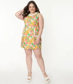 SMAK PARLOUR MUSTARD & PINK DAISY LIBERATED DRESS Shop Sour+Plus 13 SMAK PARLOUR MUSTARD & PINK DAISY LIBERATED DRESS Shop Sour+Plus