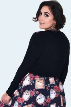 VOODOO VIXEN DAPHNE CUPID HEART CROPPED CARDIGAN Apparel