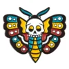 Accessories PUNKY PINS DEATH HEAD MOTH TATTOO INSPIRED ENAMEL PIN