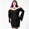 KILLSTAR DEMELZA BARDOT ZIP DRESS Shop Sour+Plus