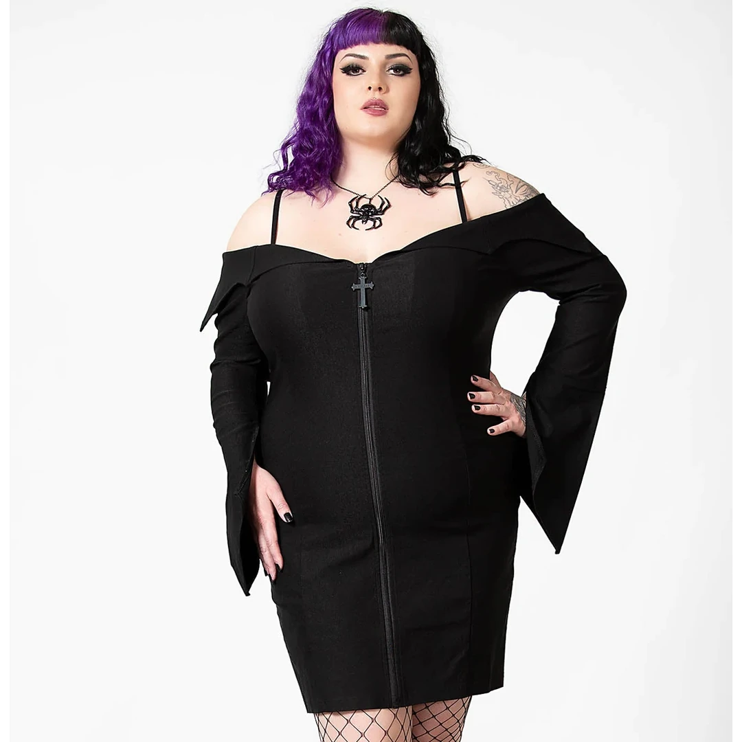 KILLSTAR DEMELZA BARDOT ZIP DRESS Shop Sour+Plus 3 KILLSTAR DEMELZA BARDOT ZIP DRESS Shop Sour+Plus